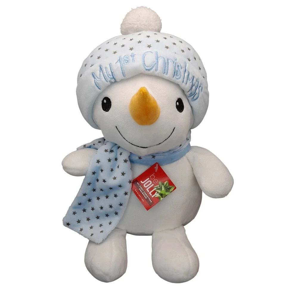 Dan Dee My 1st Christmas Snowman Plush Blue Star Hat Scarf 9.5in 2019 Walgreens